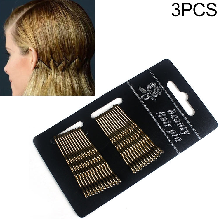 3 PCS Female Black Gold Barrettes Hair Clips Headbands Hair Accessories