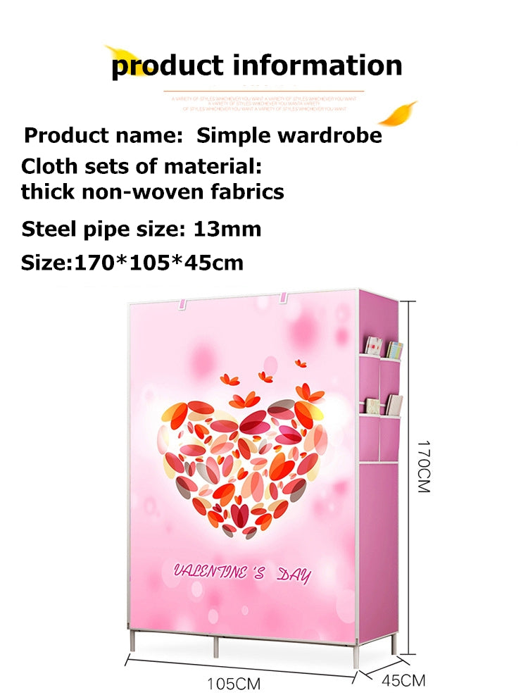 Non-woven Fabric Frame Reinforcement Wardrobe DIY Assembly Storage Organizer Detachable Clothing Furniture Shelf