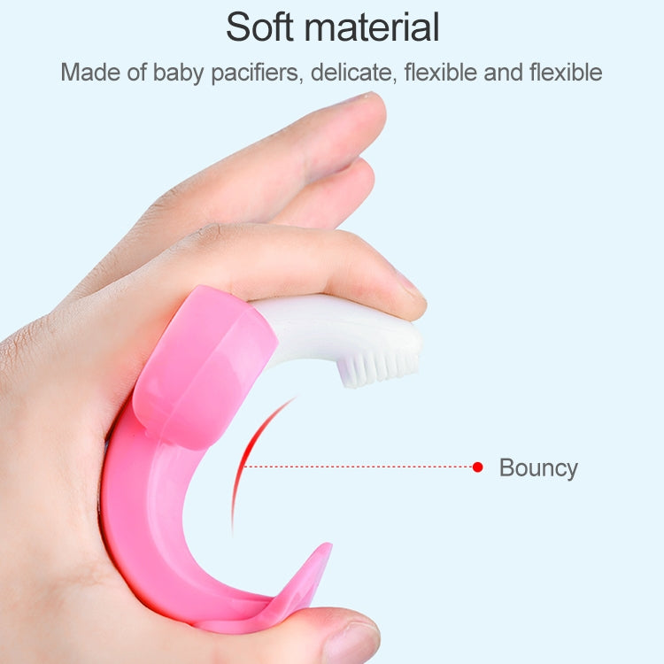 3 PCS Baby Silicone Training Toothbrush Banana Shape Safe Toddle Teether Chew Toys Teething Ring Gift for Infant Baby Chewing