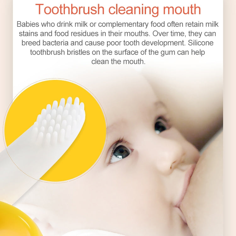 3 PCS Baby Silicone Training Toothbrush Banana Shape Safe Toddle Teether Chew Toys Teething Ring Gift for Infant Baby Chewing