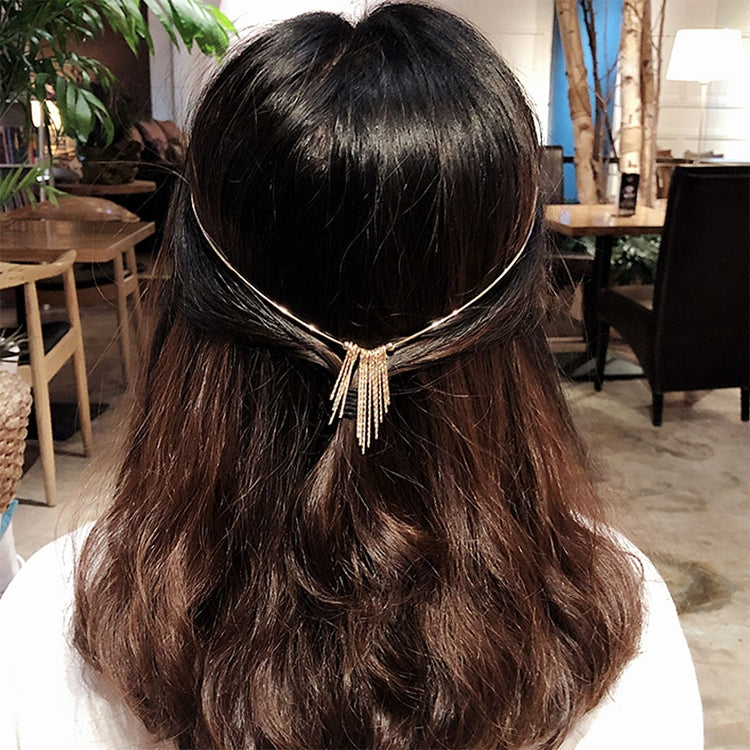 Women Fashion Headbands Crystal Alloy Hairbands Back Holder