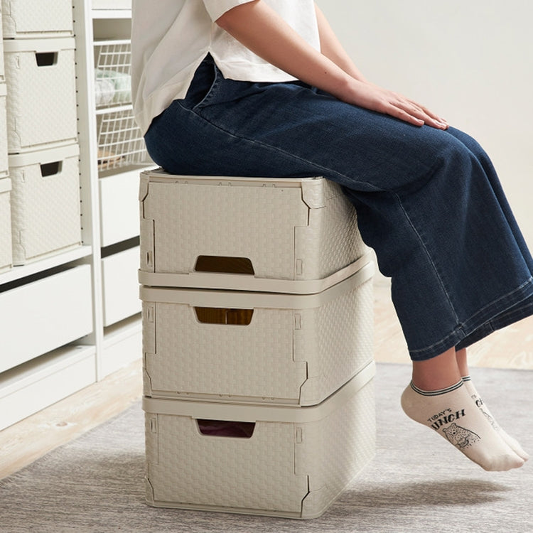 Collapsible Finishing Dormitory Wardrobe Plastic Storage Box with Cover Lip