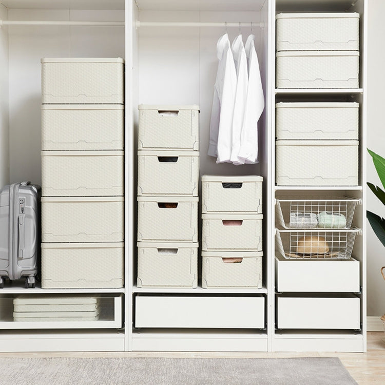 Collapsible Finishing Dormitory Wardrobe Plastic Storage Box with Cover Lip