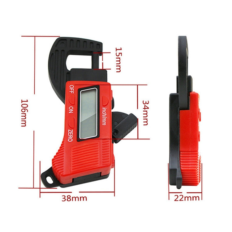 Plastic Electronic Digital Thickness Gauge Professional Construction Tools