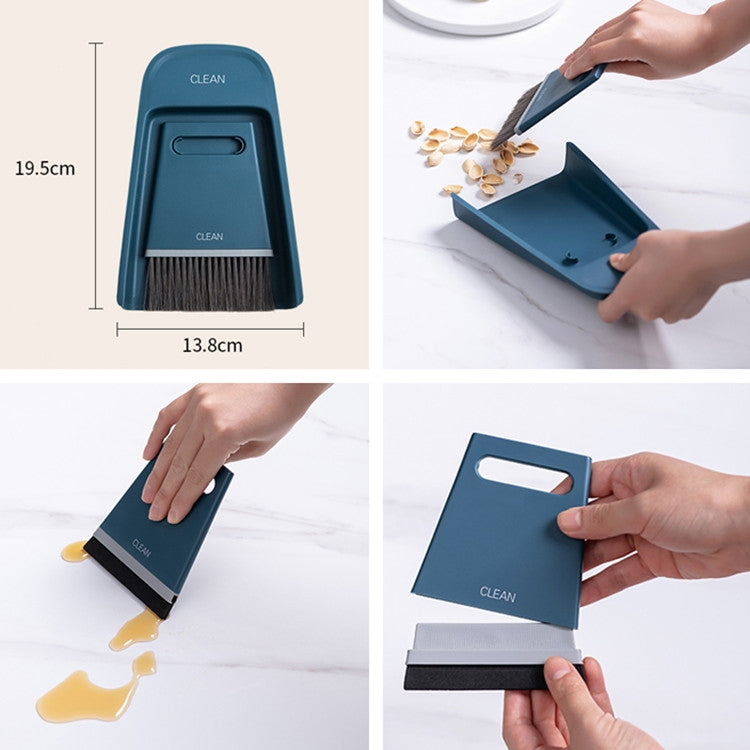 Mini Broom and Dustpan Combination Set Household Soft Fur Small Broom Desktop Cleaning Brush Wiper