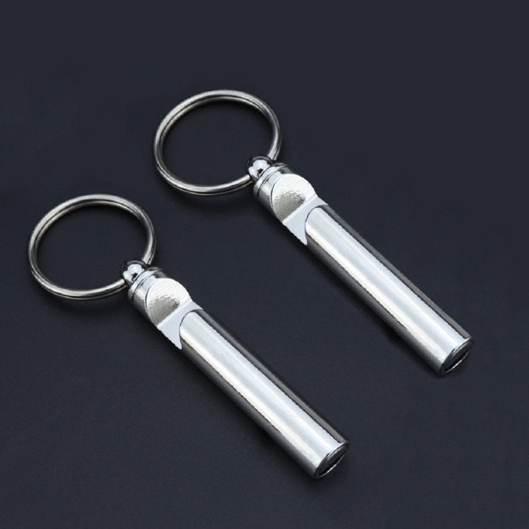 2 PCS Metal Whistle Bottle Opener Keychain Creative Multifunctional Key Ring Pendant