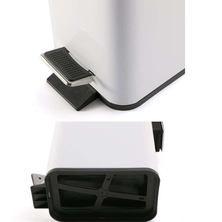 Household Stainless Steel Foot Pedal Small Rectangular Trash Can