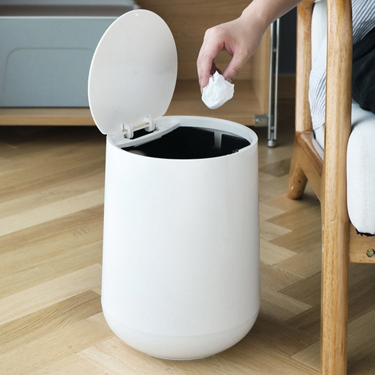 Household Plastic Push-type Spring-Cover Garbage Storage Bucket
