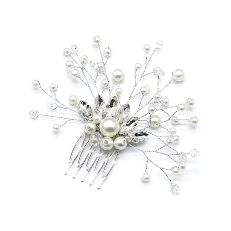 Pearl Women Hair Combs Wedding Hair Accessories Hair Pin Rhinestone Tiara Bridal Clip Crystal Crown Bride Hair Jewelry