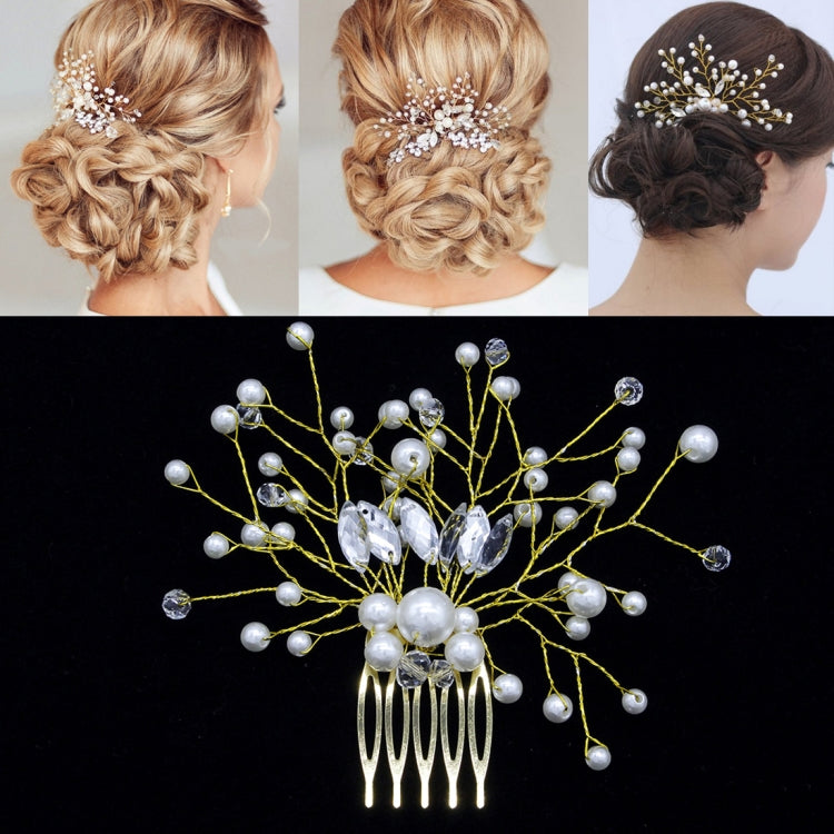 Pearl Women Hair Combs Wedding Hair Accessories Hair Pin Rhinestone Tiara Bridal Clip Crystal Crown Bride Hair Jewelry