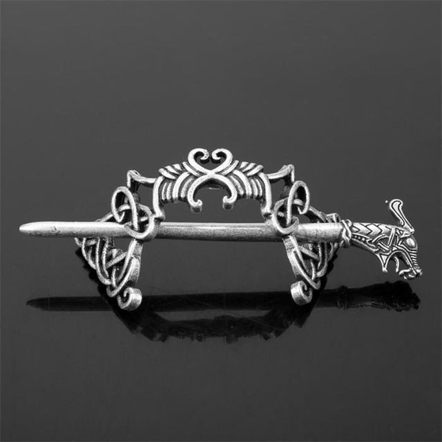Large Celtics Knots Crown Hairpins Jewelry Vintage Viking Runes Women Girl Hairpin Hair Clips Stick Slide Accessories