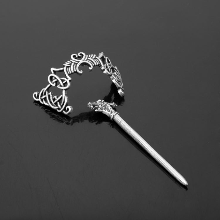 Large Celtics Knots Crown Hairpins Jewelry Vintage Viking Runes Women Girl Hairpin Hair Clips Stick Slide Accessories