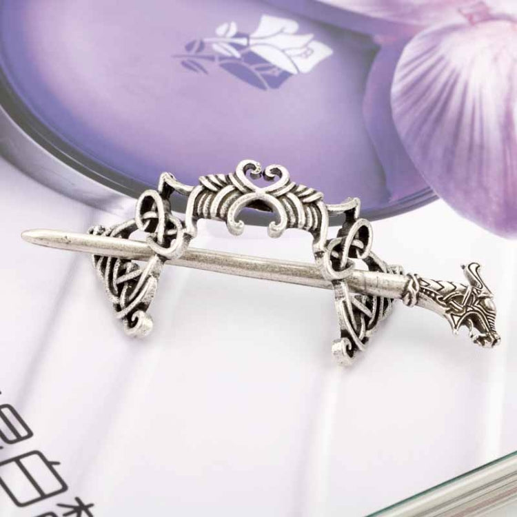 Large Celtics Knots Crown Hairpins Jewelry Vintage Viking Runes Women Girl Hairpin Hair Clips Stick Slide Accessories