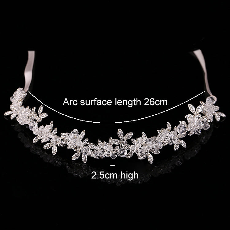 Noble Crystal Rhinestone Bridal Headpieces Satin Ribbon Wedding Hair Accessories for Brides Tiaras Crowns Headbands