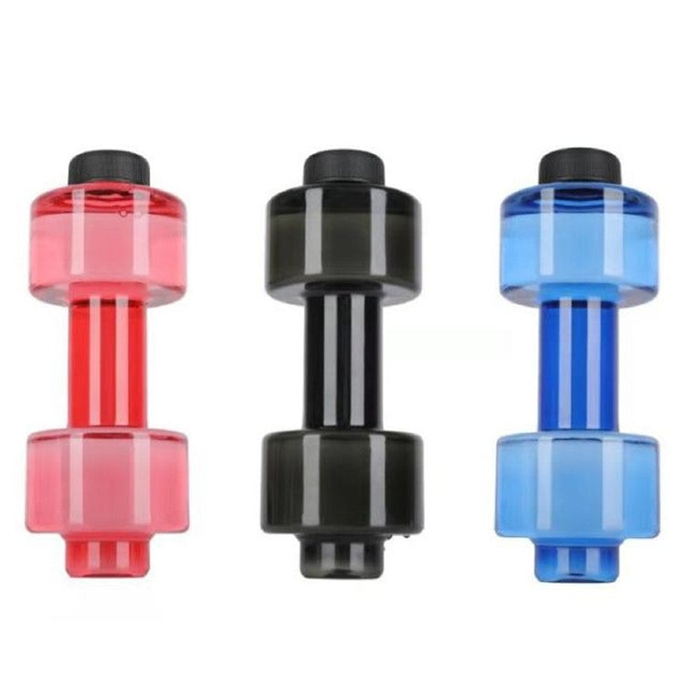 2 PCS 550ML Dumbbell Cup Fitness Sports Bottle Plastic Personality Cup