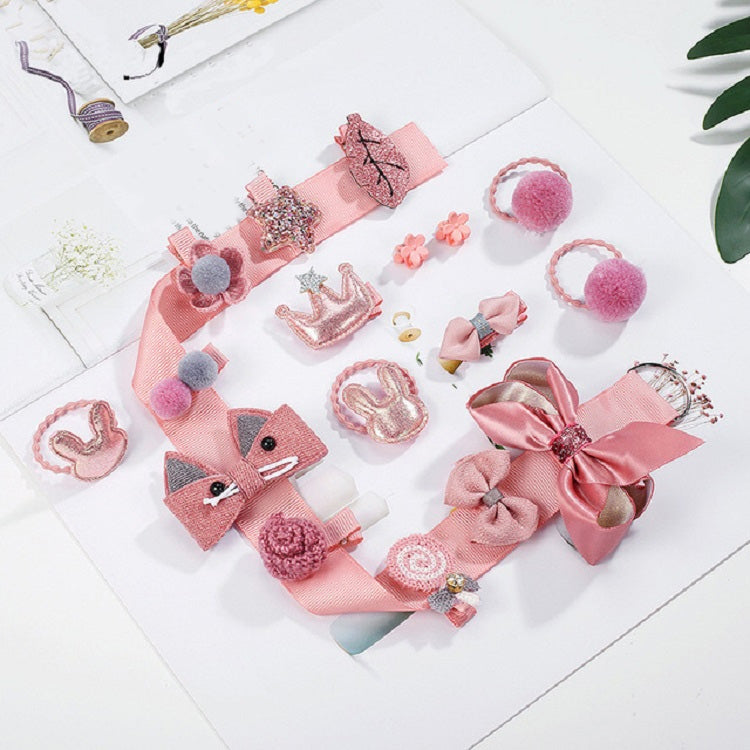 18pcs / Sets Baby Hair Accessories Girls Hairpin Hair Ring Boxed