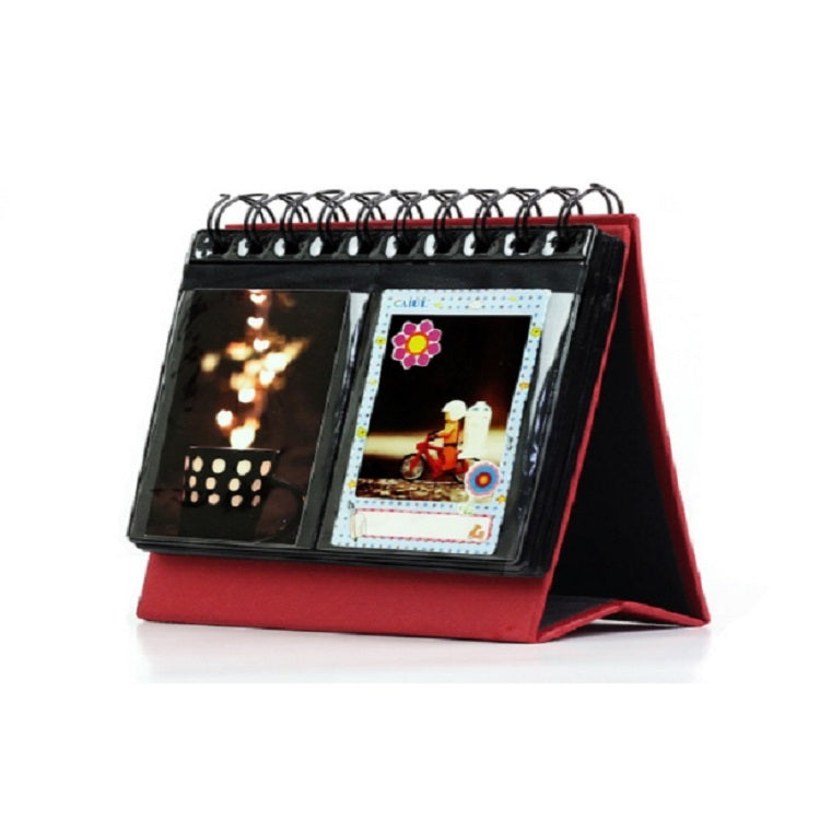 Calendar Style Desktop Standing Brand Name Folder Mini Desk 3 inch 68 Photos Album Book