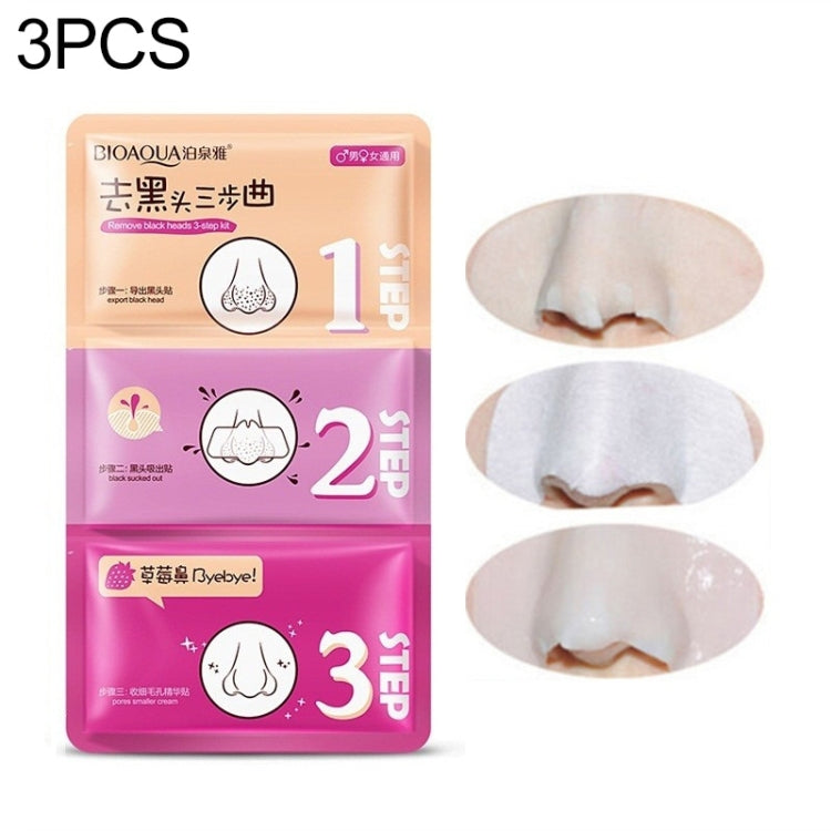 3 PCS Beauty Pig Nose Mask Remove Blackhead Acne Remover Clear Black Head 3 Step Kit Skin