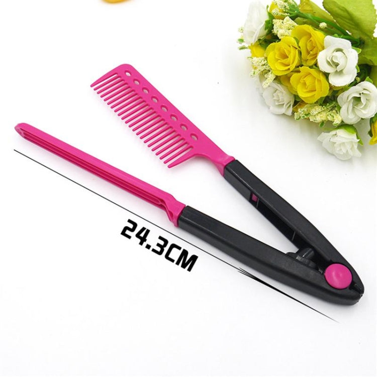 5 PCS V-shaped Splint Comb Plastic Straight Hair Comb Spring Folding Comb