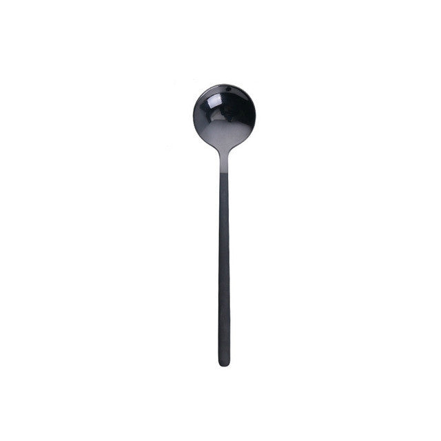 Mini Accessories Coffee Spoon Kitchen Dessertspoon Dining Round Shape Coffee  Stainless Steel Home