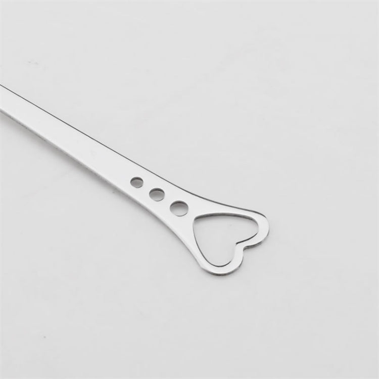 2 PCS Stainless Steel Spoon Portable Metal Coffee Teaspoon Creative Love Heart Shaped Wedding Party Gift Dinnerware