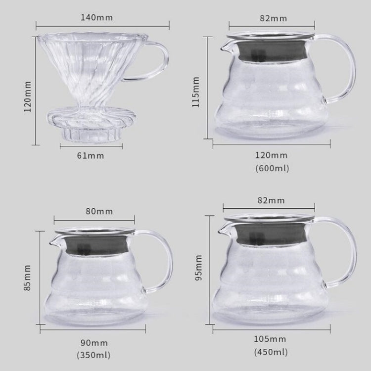 Heat-resistant Hand-made Coffee Glass Pot Cloud Coffee Sharing Pot