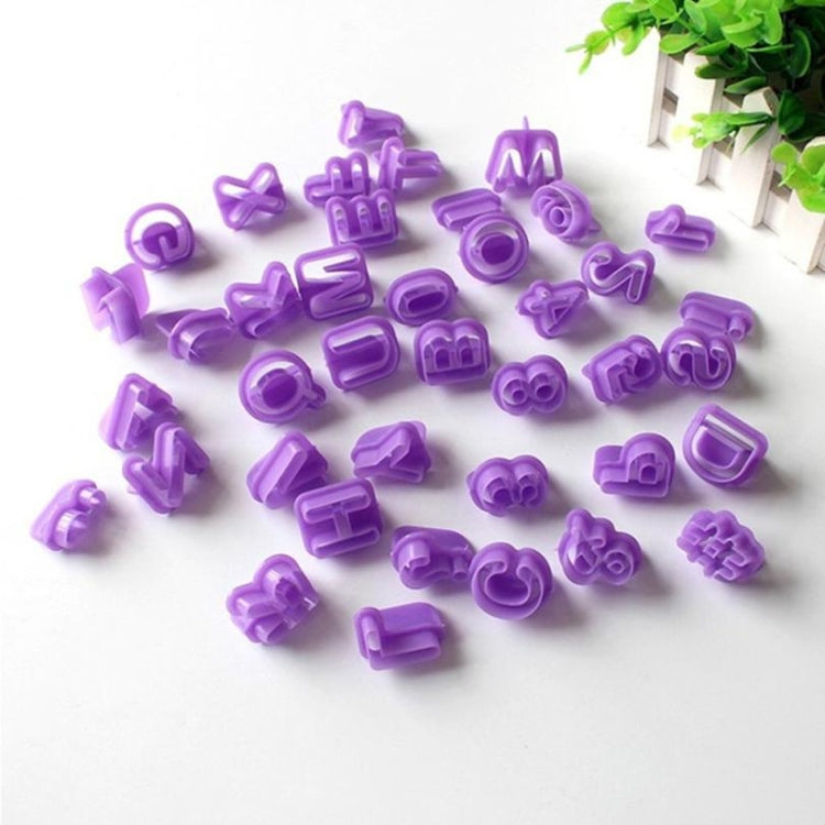 40pcs / Set Alphanumeric Plastic Cookie Molds Symbol Fondant Cake Decorative Printing Molds