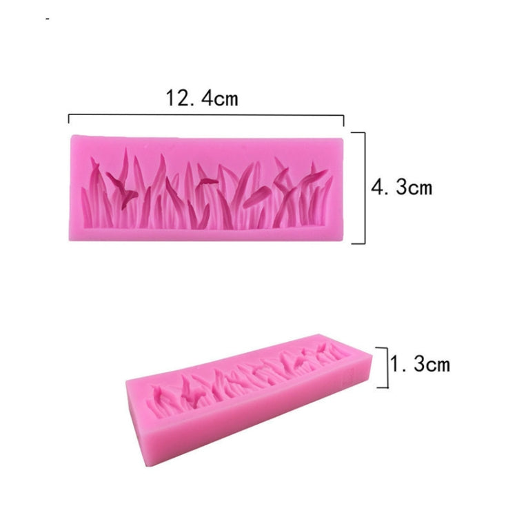 2 PCS Grass Decoration Liquid Silicone Mold Fondant Cake Mold