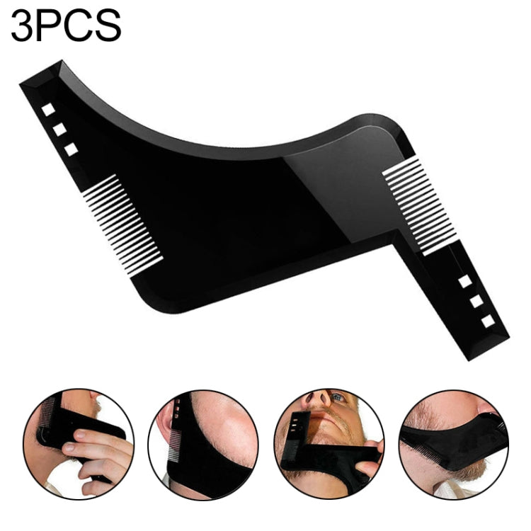 Double-sided Beard Comb Molding Template Tool Beard Shaping Styling Tool With Inbuilt Comb