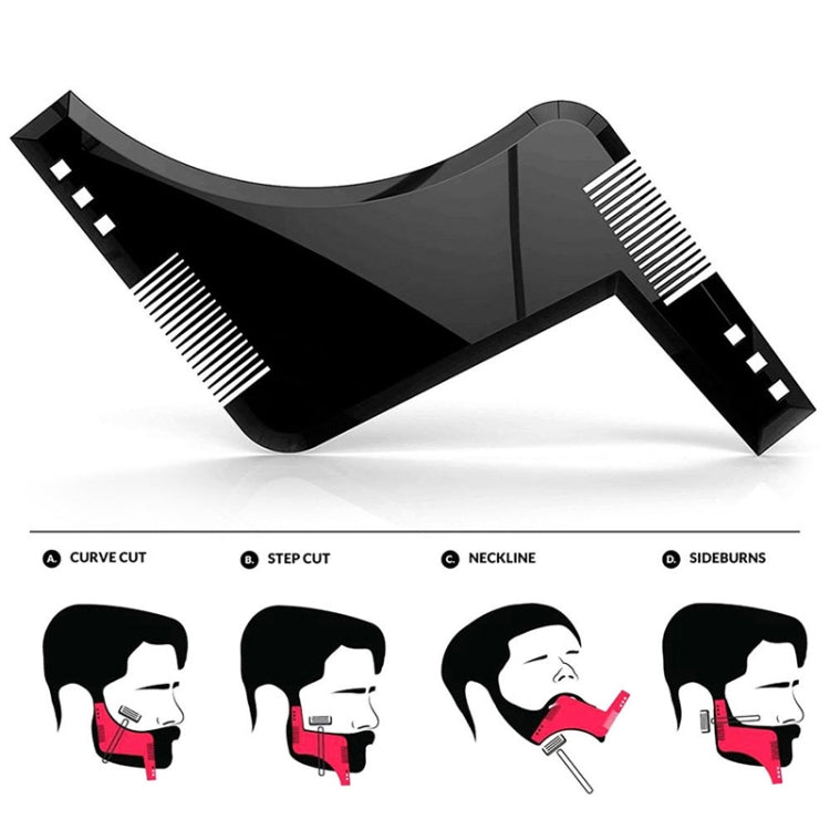 Double-sided Beard Comb Molding Template Tool Beard Shaping Styling Tool With Inbuilt Comb