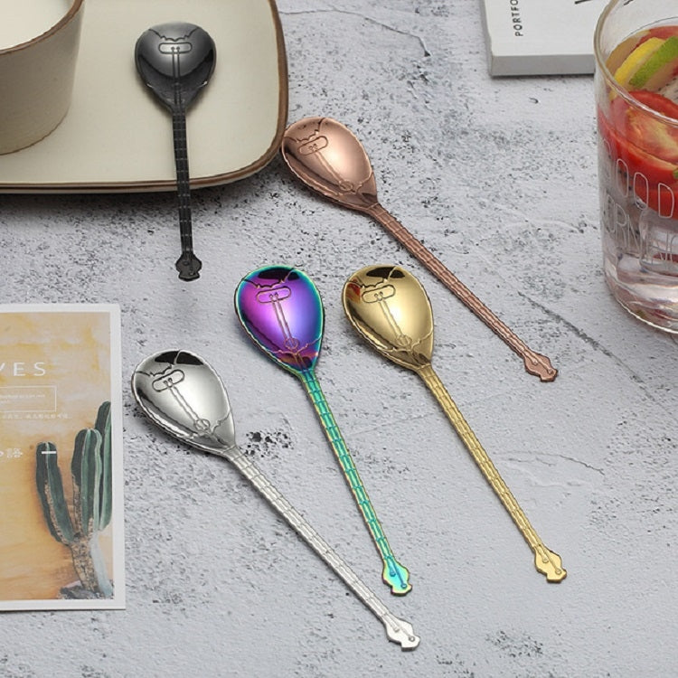 Stainless Steel Coffee Mixing Spoon Creative Musical Instrument Shape Spoon