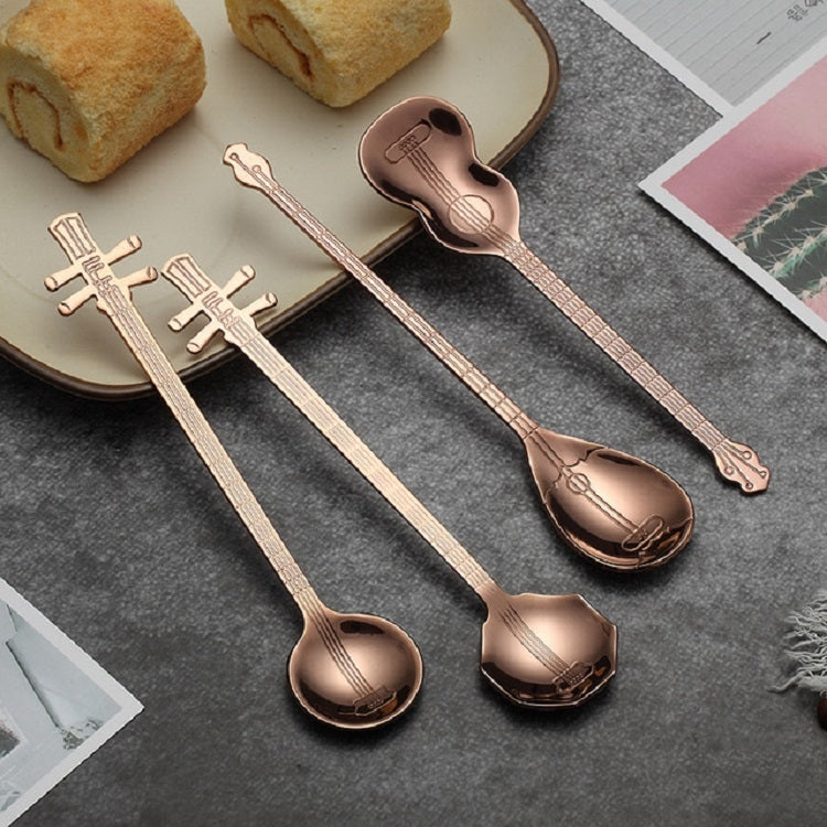 Stainless Steel Coffee Mixing Spoon Creative Musical Instrument Shape Spoon