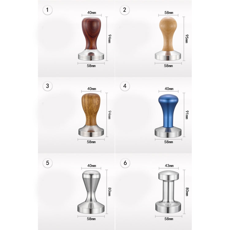 Stainless Steel Solid Wood Handle Integrated Coffee Powder