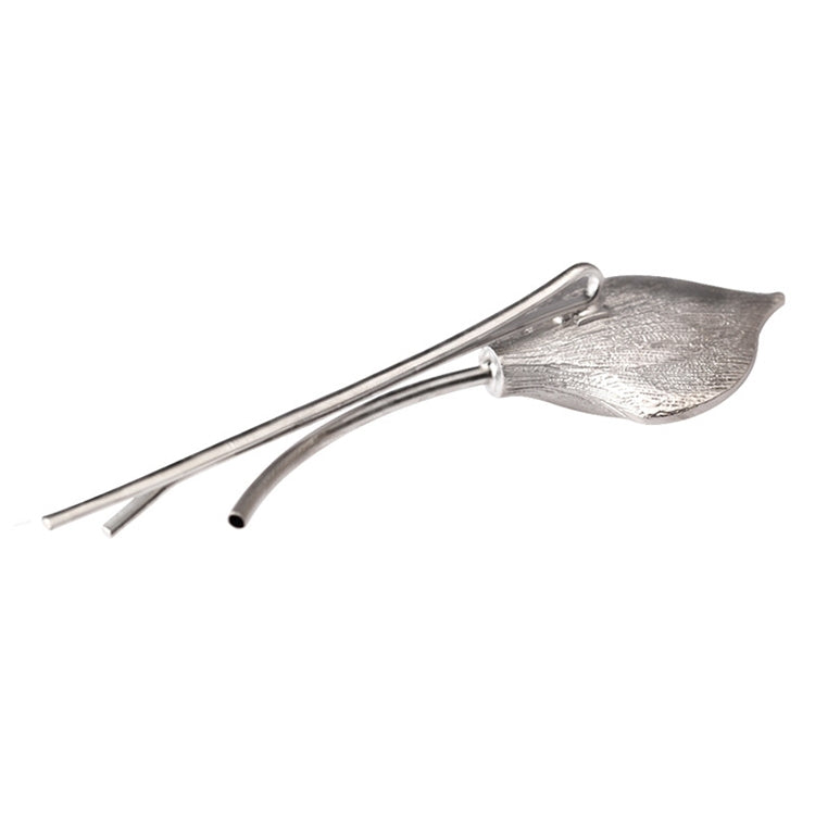 2 PCS Fashion Wedding Hair Jewelry Flower Barrettes Solid Metal Leaf Pearl Hairpins