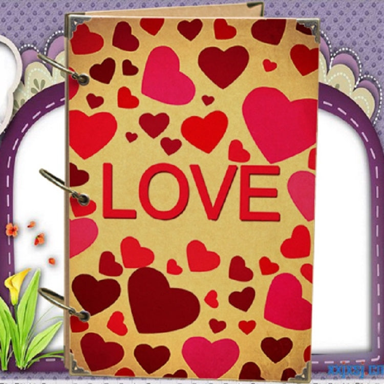 10 inch Paste-style Vintage Loose-leaf Iron Hoop Photo Album