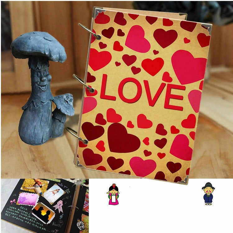 10 inch Paste-style Vintage Loose-leaf Iron Hoop Photo Album