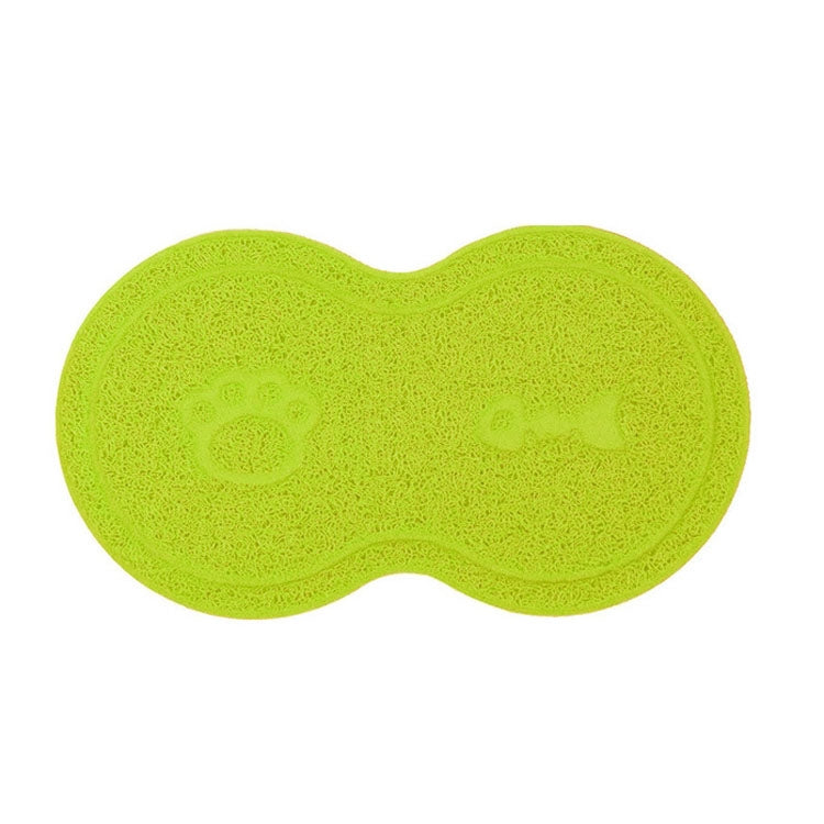 Lovely PVC Cat Litter Mat Eight-shaped  Anti-skid Placemat Pet Supplies