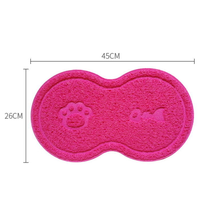 Lovely PVC Cat Litter Mat Eight-shaped  Anti-skid Placemat Pet Supplies