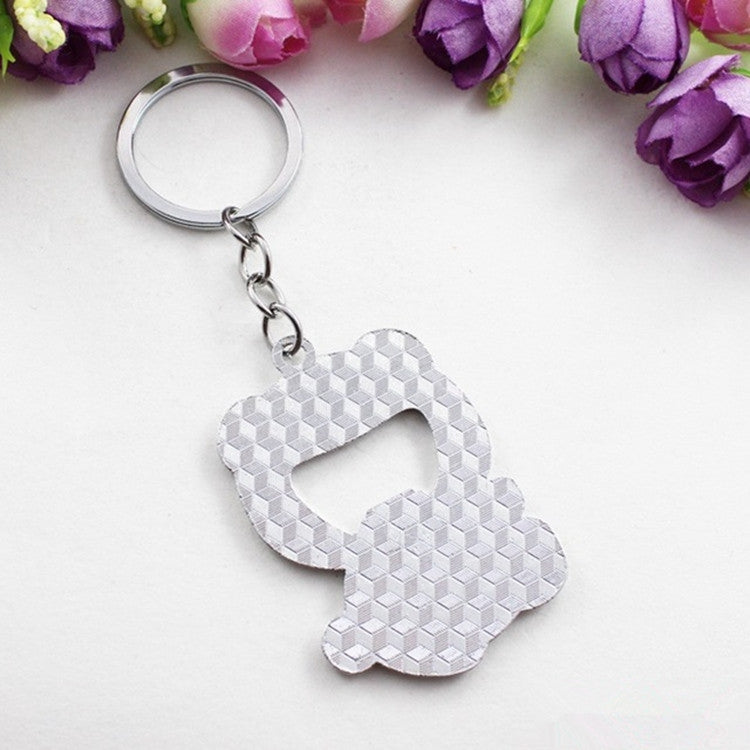 Cartoon Animal Shape Beer Bottle Opening Tool Opener Panda Keychain Pendant