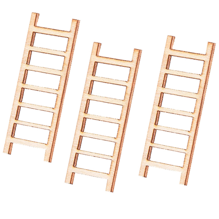 5pcs Simulation Ladder Decoration Wooden Staircase Corridor Micro Landscape Succulent Potted DIY Decorations