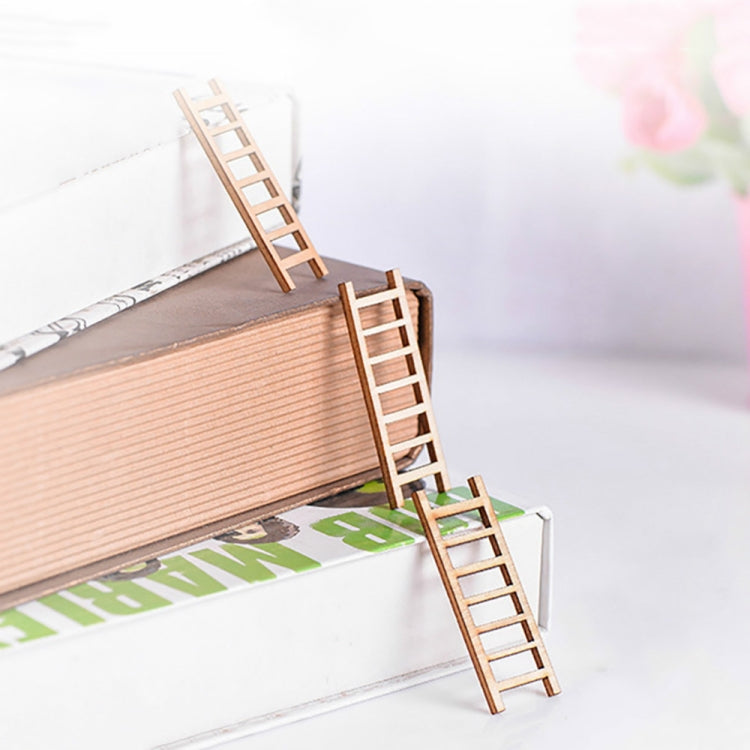5pcs Simulation Ladder Decoration Wooden Staircase Corridor Micro Landscape Succulent Potted DIY Decorations