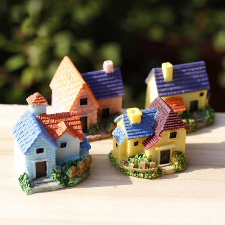 2 PCS Moss Micro Landscape Succulent Flower Pot Decoration Ornaments Mini Brick Tile Country House DIY Model, Color Random Delivery