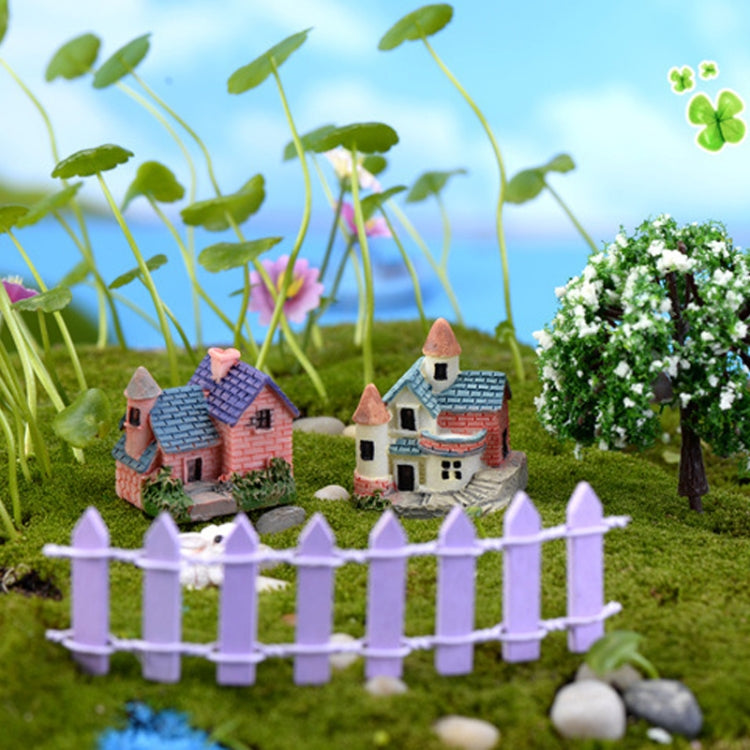 2 PCS Moss Micro Landscape Succulent Flower Pot Decoration Ornaments Mini Brick Tile Country House DIY Model, Color Random Delivery