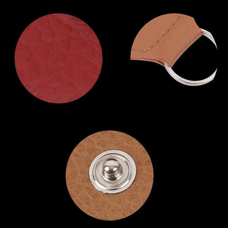 10 PCS Genuine Leather Guitar Pick Storage Bag with Key Ring