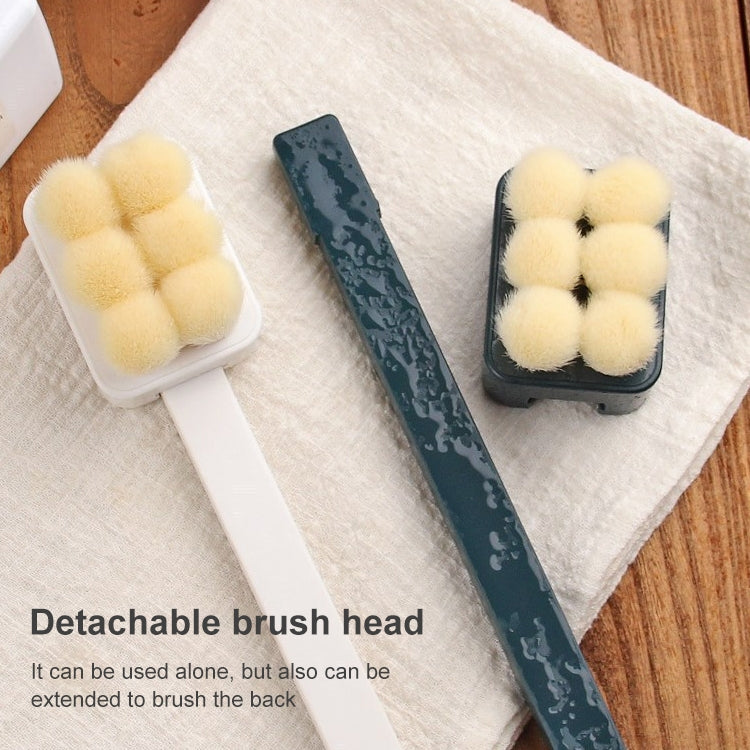 Rubbing Back Bath Brush Long Handle Soft Hair Bath Brush Detachable Face Wash Brush