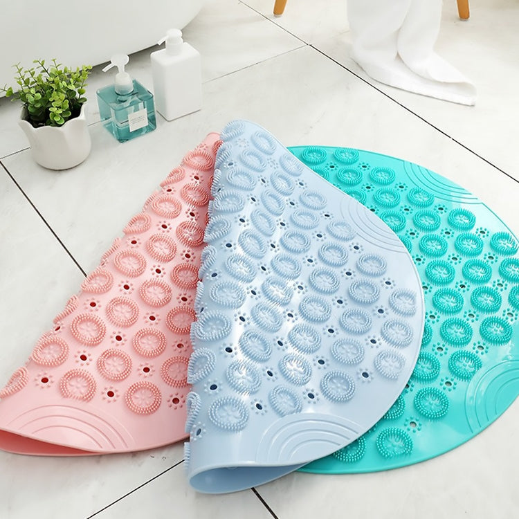 Bathroom Anti-slip Round Mat Suction Cup Massage Foot Pad