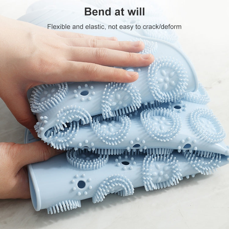 Bathroom Anti-slip Round Mat Suction Cup Massage Foot Pad