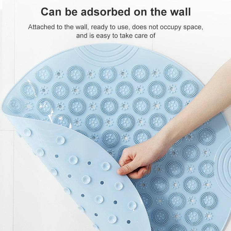 Bathroom Anti-slip Round Mat Suction Cup Massage Foot Pad