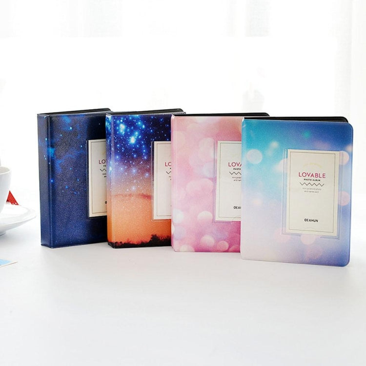 3 inch Colorful Starry Series PU Cover Album Photo Movie Ticket Storage Collection Photo Album Book