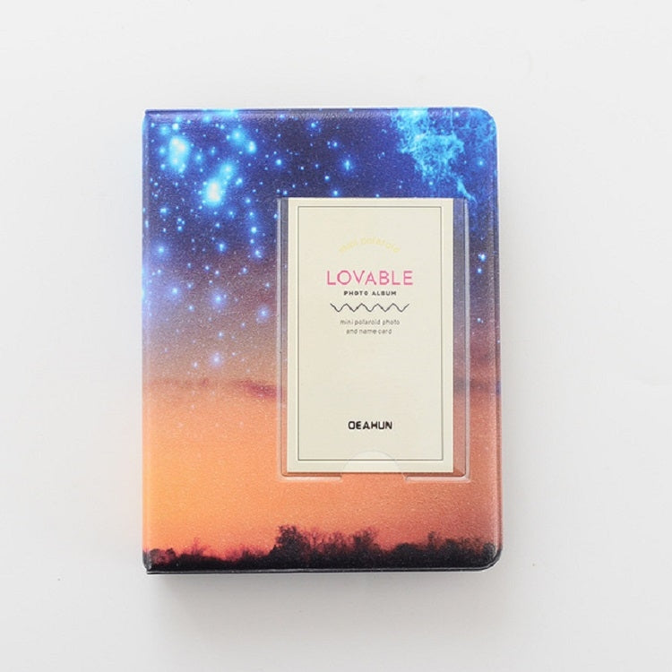 3 inch Colorful Starry Series PU Cover Album Photo Movie Ticket Storage Collection Photo Album Book